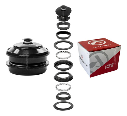 Suspensão Aro 29 C Trava +freio Hidráulico Bike +cx Direção Cor Preto