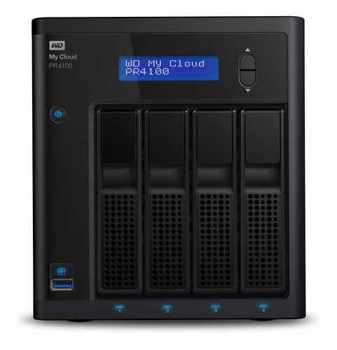 Disco NAS externo Western Digital My Cloud Pro Series PR4100 WDBNFA0000NBK 0TB negro