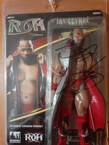 Figura Ring Of Honor Jay Lethal Firmado Leotoys