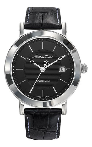 Reloj Mathey-tissot Hombre City Automatico Hb611251atan Negro Plateado Negro