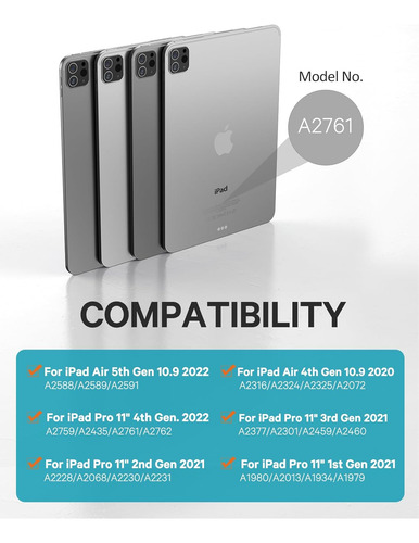 Funda Con Teclado Para iPad Air 11 Y Pro 11 - Soporte Magn