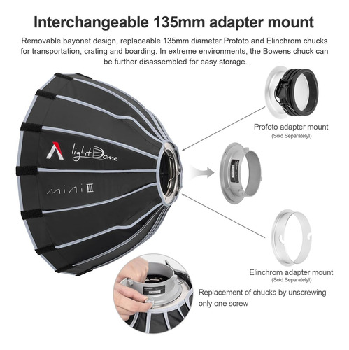 Softbox Aputure Light Dome Mini Ii Para Aputure Amaran 200/1