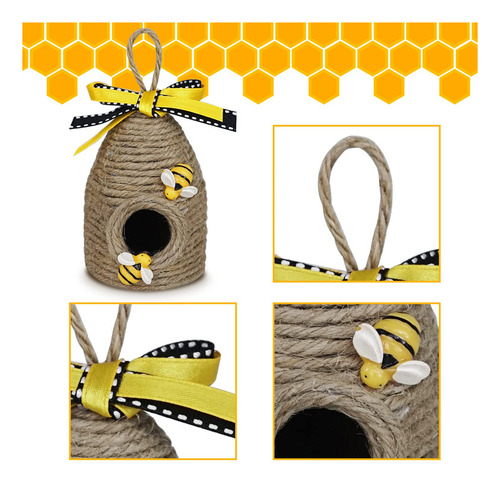 Decoración De Colmena De Abejas, Paquete De 3 Colmenas De D