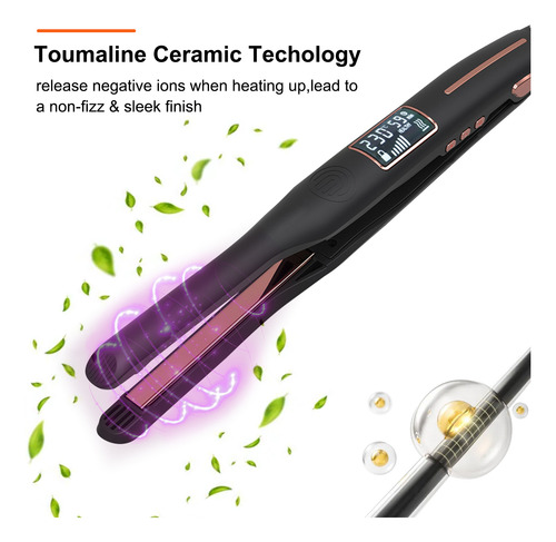Plancha De Pelo Para Hombre: Rizado De Doble Uso De 10 Mm Y