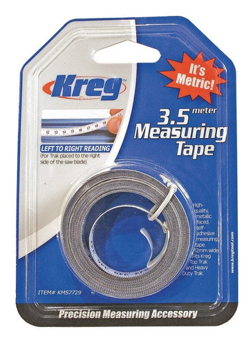 Imagen 2 de 3 de Kreg Cinta Métrica Autoadherible De 3.5 Mts Izq-der Kms7729