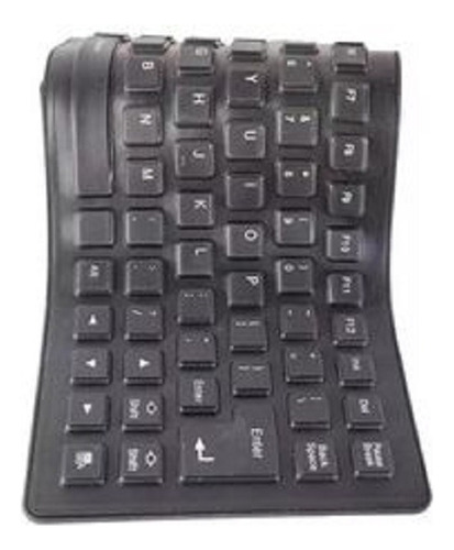 Teclado Usb Flexible Enrollable Sin Teclado Numerico