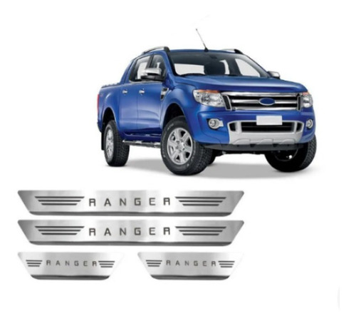 Soleira Kit 4 Aço Inox Ranger Cabine Dupla 2012 13 14 A 2021