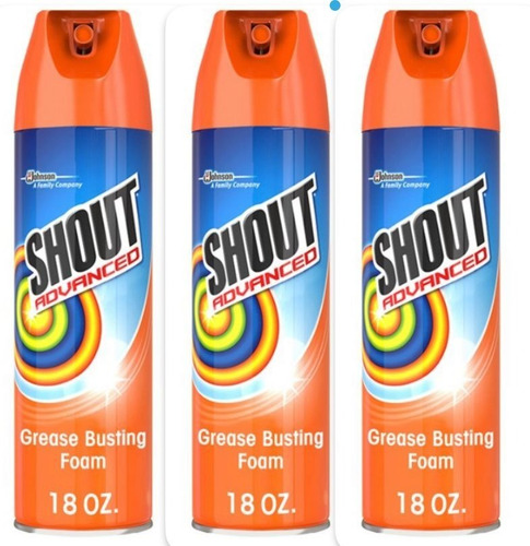 Shout Advanced Grease Busting Espuma,quitamanchas,18 Oz(3pz)