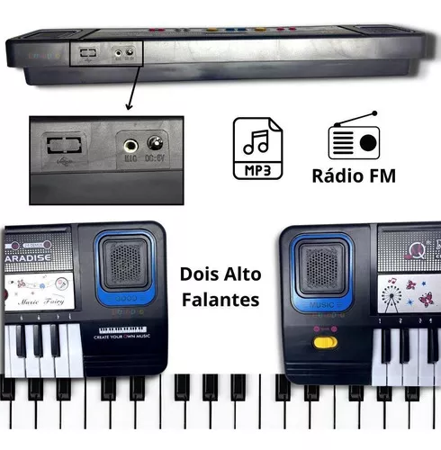 Teclado Infantil 37 Teclas Dm Toys Com Microfone - TRENDS