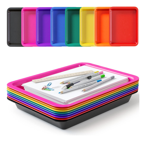 Set Of 8 Arts And Crafts Tray - Organización Del Aula- Sumin