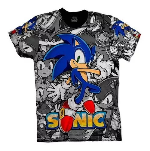 Camiseta Infantil Silver Prata Filme Hedgehog Sonic LK-057