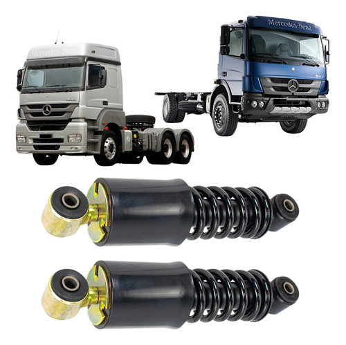 Kit Mola Amortecedor Traseiro Cabine Mb Atego Axor Par