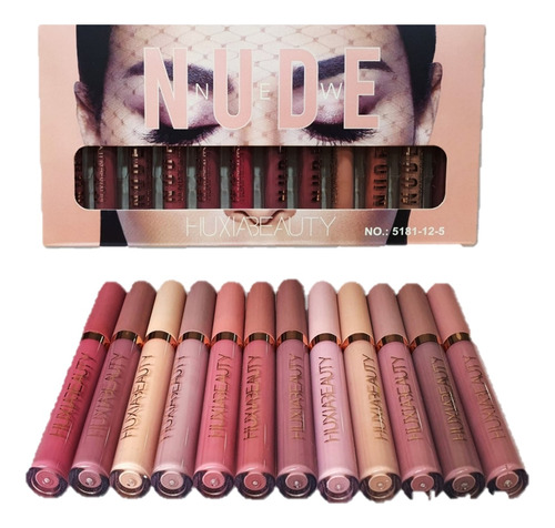 Set Labiales Letian  Indeleble 12 Piezas