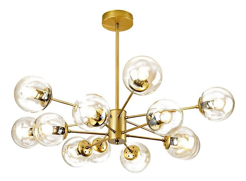 Lampara De Techo Colgante Estilo Industrial 12 Luces Sputnik Color Gold Ilios Innova 2243/12-Gold