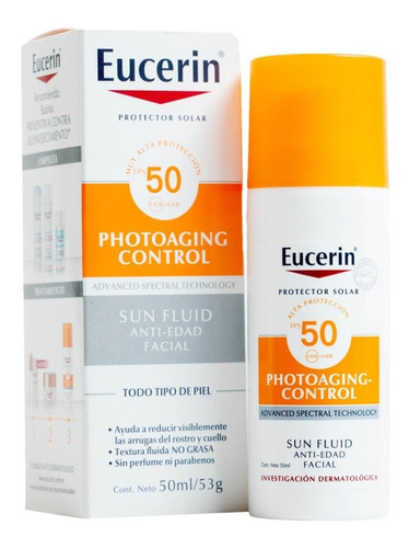Eucerin Photoaging Solar Control 50fps Fluido Anti Edad 50ml
