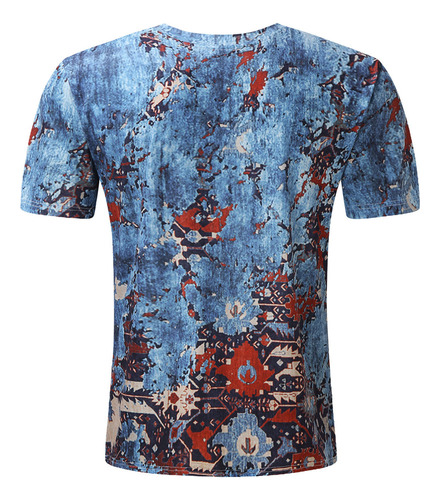 Camiseta C De Manga Corta Con Estampado Delgado Casual De Pr