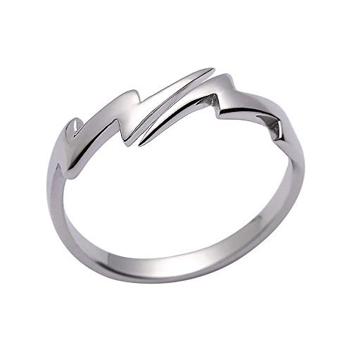 Anillos - Adjustable Open Band Ring 925 Sterling Silver Flas