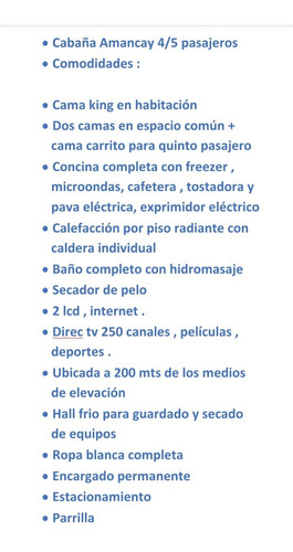 Imagen 7 de 14 de Cabaña Cerro Catedral Temp Baja, Consulta Tarifa De Invierno
