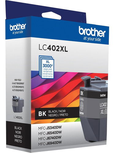 Cartucho De Tinta Negra Brother Lc402xlbk Alto Rendimiento