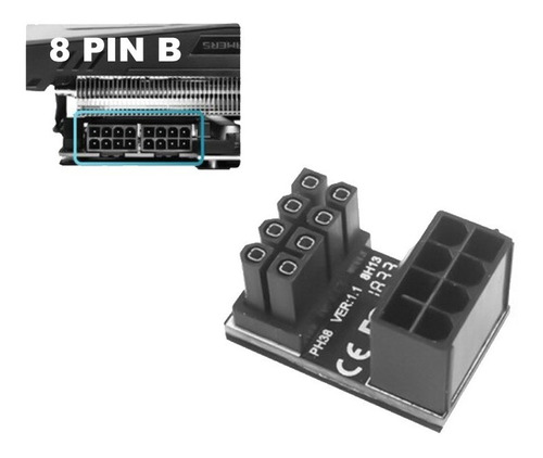 Adaptador Tarjeta Gráfica Gpu 180° 6 Pin 8 Pin Computador