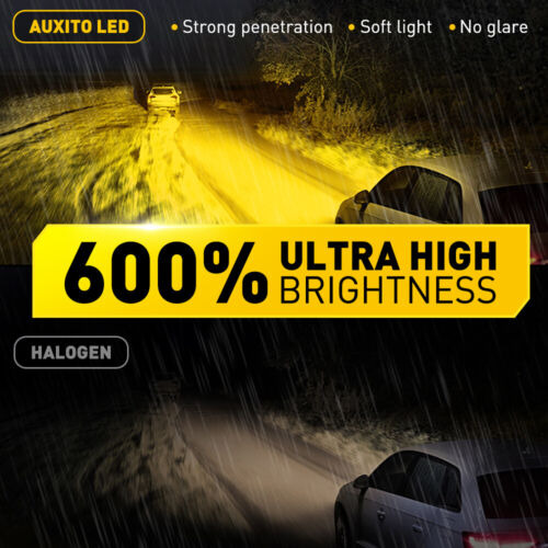 Pair H11 H8 H9 Led Fog Driving Light Bulbs Kit Drl 3000k Ccj
