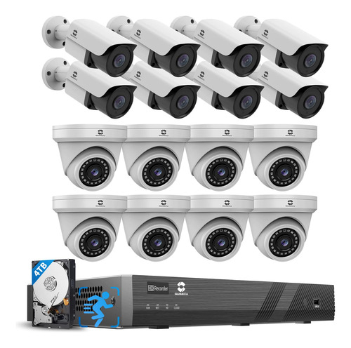 Gwsecu Sistema De Camara De Seguridad 4k De 16 Canales, (16)