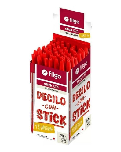 Boligrafo Stick Filgo Trazo Medio Caja X 50