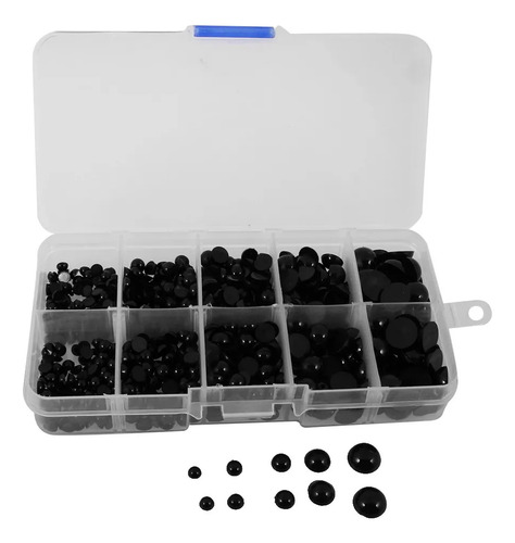 760 Piezas De Ojeras Planas Negras Redondas De 4 A 10 Mm Par