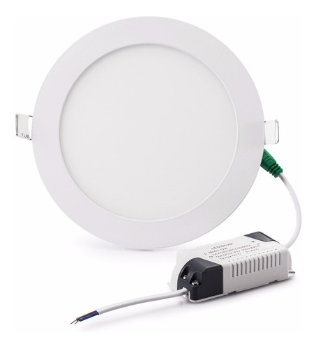 Imagen 4 de 8 de Panel Led 18w Plafon Redondo Embutir Luz Calida Fria Neutr#