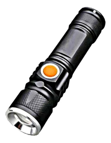 Lanterna Pequena Tatica Usb Recarregável Led T6 Cor da lanterna Preto Cor da luz Branco