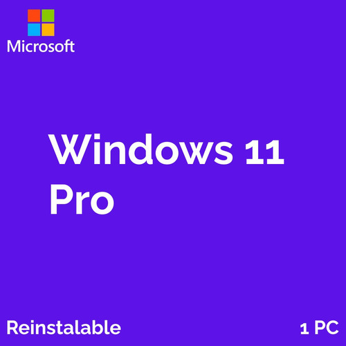 Licencia Windows 11 Pro 1 Pc Reinstalable!! 