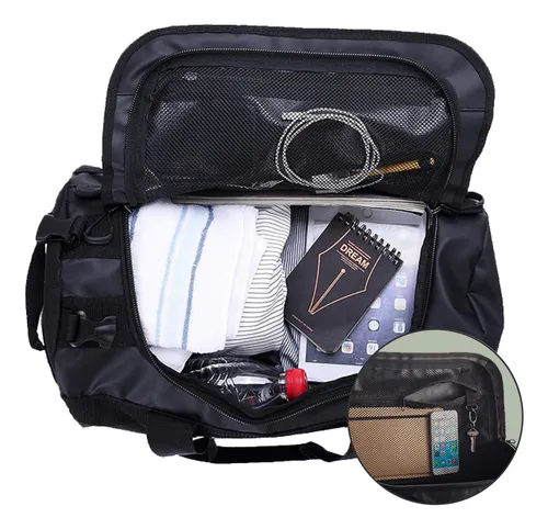 Bolso Deportivo Impermeable Duffel 60 Lts Lhotse Black