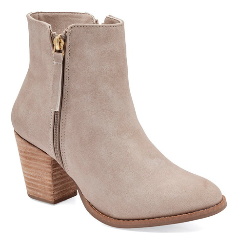 Bota Vaquera De Kiut Para Mujer Beige 7508 T7