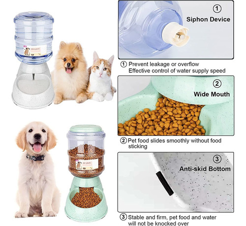Imagen 3 de 5 de Alimentador Automático Para Perros Y Dispensador De Agua...