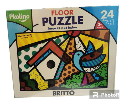 Quebra Cabeça 24 Peças Flor Puzzle Britto Pkolino