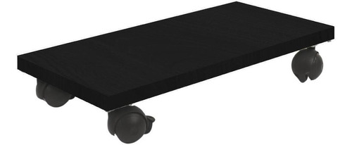 Suporte Para Cpu Com Rodízios Mdf 20x40 - Preto