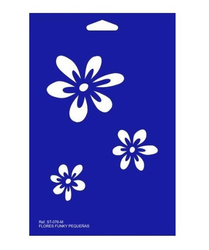 Stencils Molde Plantilla Flores Funky Pequeñas - X2