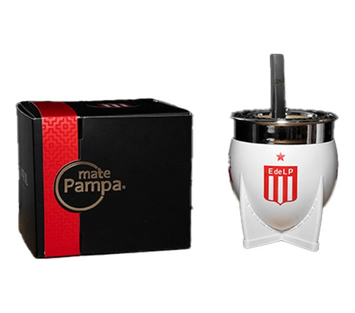 Mate Pampa Xl De Estudiantes Edlp Pincha + Bombilla Térmico 