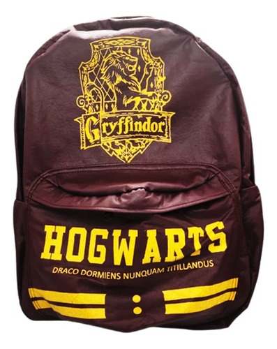 Mochila Harry Potter Escolar Vinipiel Gryffindor Vino