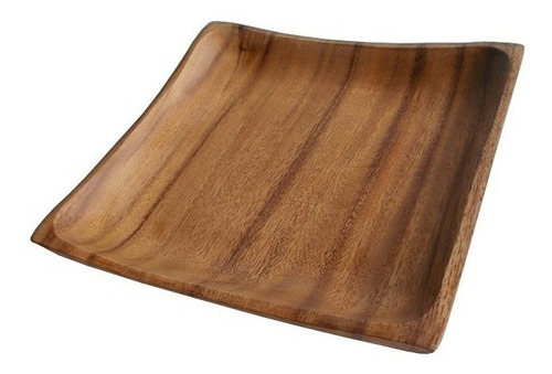 Plato Cuadrado Madera Acacia  20x20/h3cm