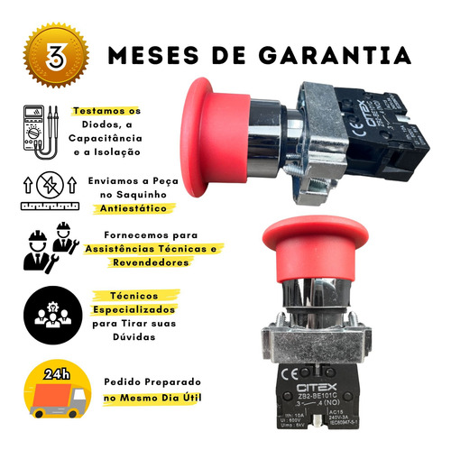 Botão De Comando Seletor 2 Posições Lay5-bc41 Na/nf 22mm