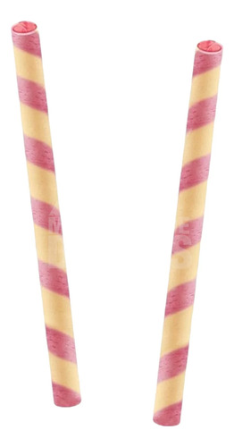 2 Wafer Stick Fresa 80 Pz C/u Barquillo Relleno Sabor Fresa