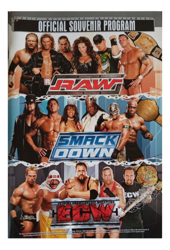 Wwe 2006 Official Program Raw Smackdown Ecw