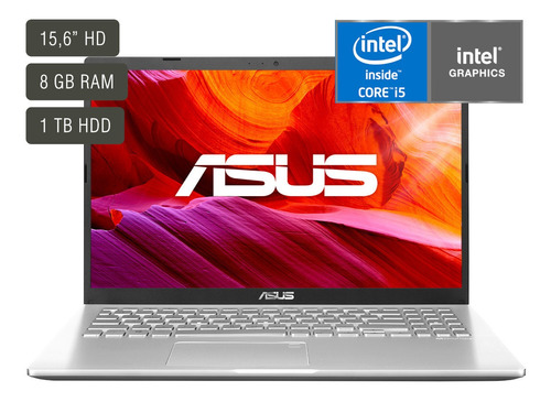 Notebook Asus X509ja 15,6 Fullhd I5 8gb 1tb Win10 Amv
