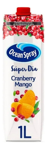 2 Pza Bebida Ocean Spray Súper Día Arándano Y Mango De 1 L