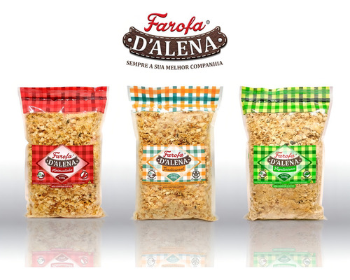 Farofa Temperada De Milho Ou Mandioca 250 Gr Kit 2 Unidades