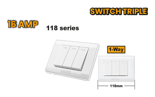 Ingco Interructor Triple 16a 125 250v #hessh18131