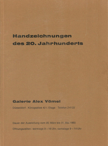 Catálogo / Dibujos Del Siglo X X ( Dusseldorf, 1965 )