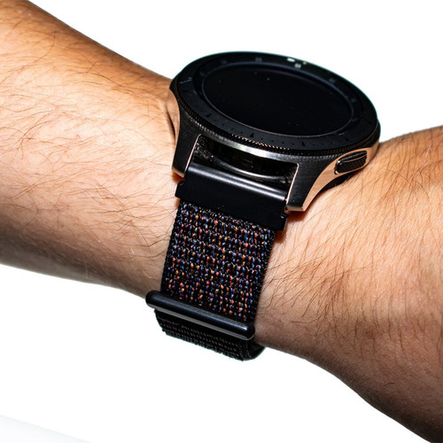 Pulseira Nylon Loop Para Samsung Galaxy Watch 3 45mm (22mm) Cor Preto Furioso
