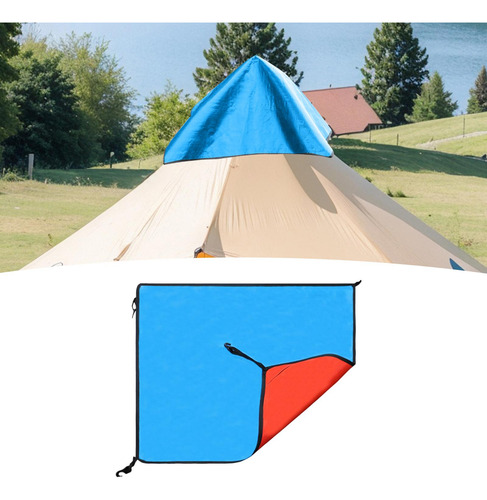 Cubierta Protectora Superior De Carpa Tarp Naranja Azul